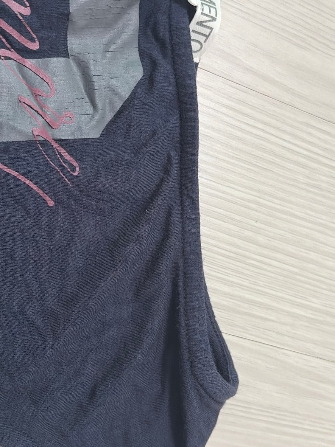 파르티멘토우먼 넘버링 언발란스드 레이어 탑_네이비 상품이미지5