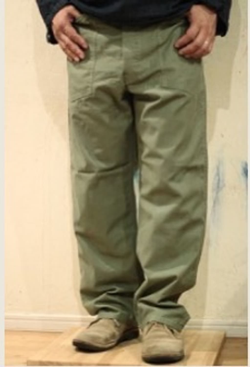 택포) 포스트오버롤즈 아미팬츠 빈티지 새틴 올리브 L 상품이미지5