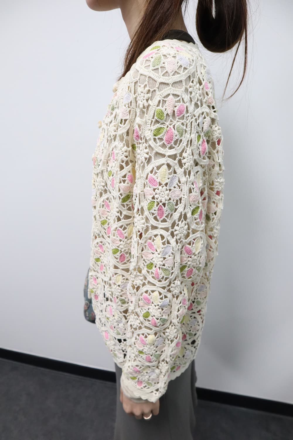 시소르타 빈티지 파스텔 크로셰 가디건 상품이미지7