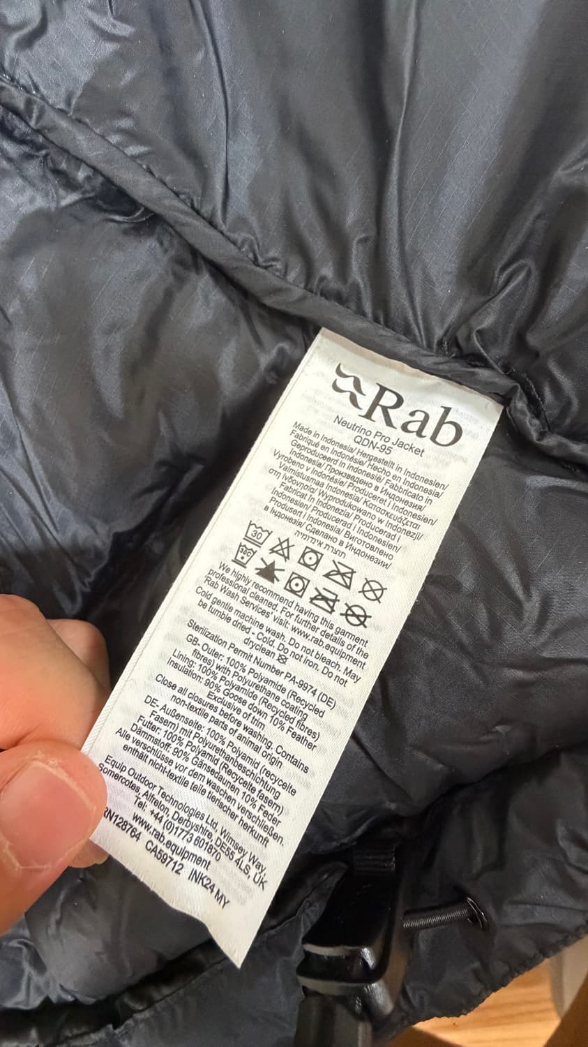 Rab 랩 뉴트리노 프로 블랙 S 상품이미지4