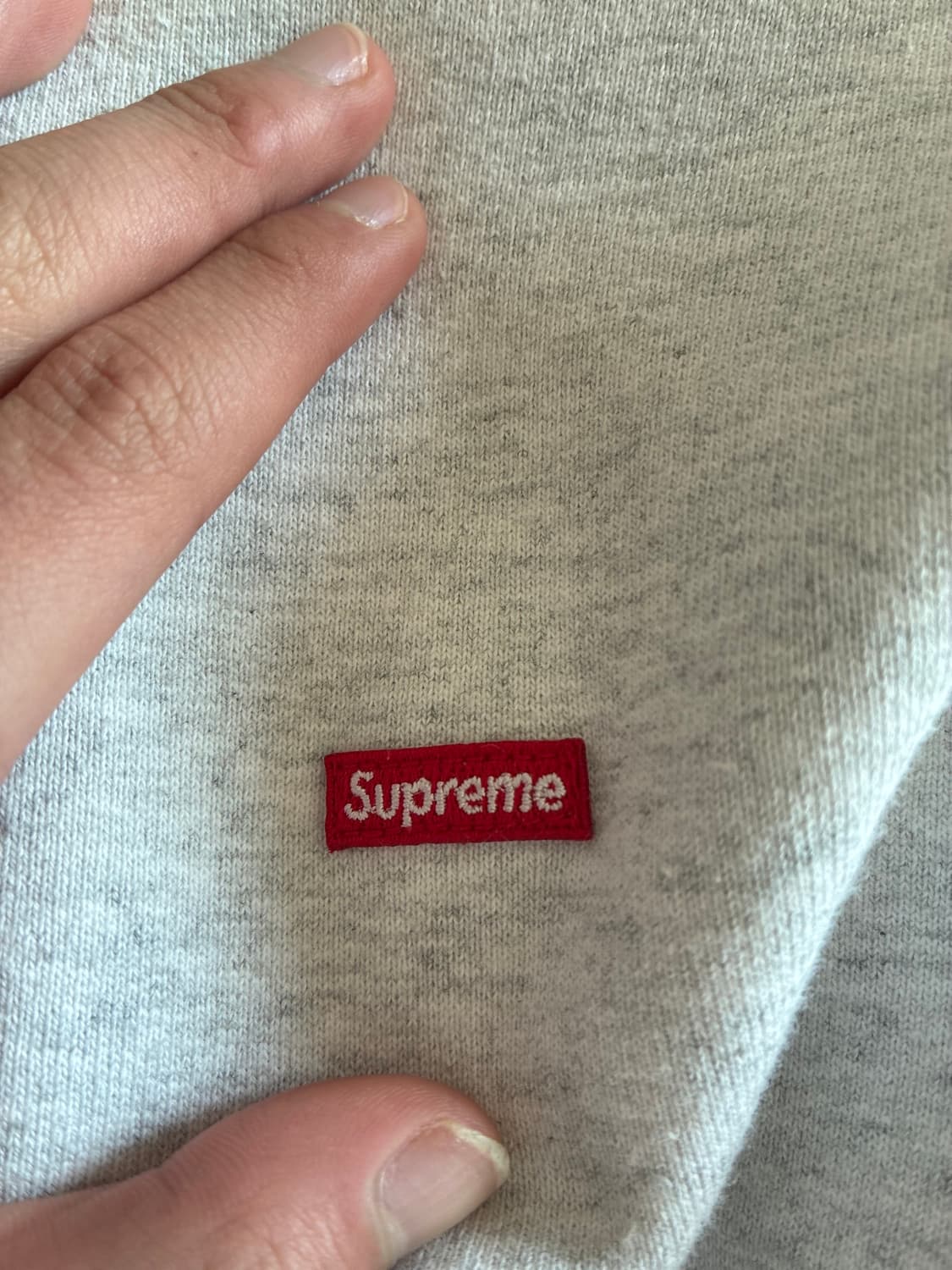 슈프림 스몰 박스 래글런 크루넥 헤더 그레이 - 24SS 입니다 상품이미지1