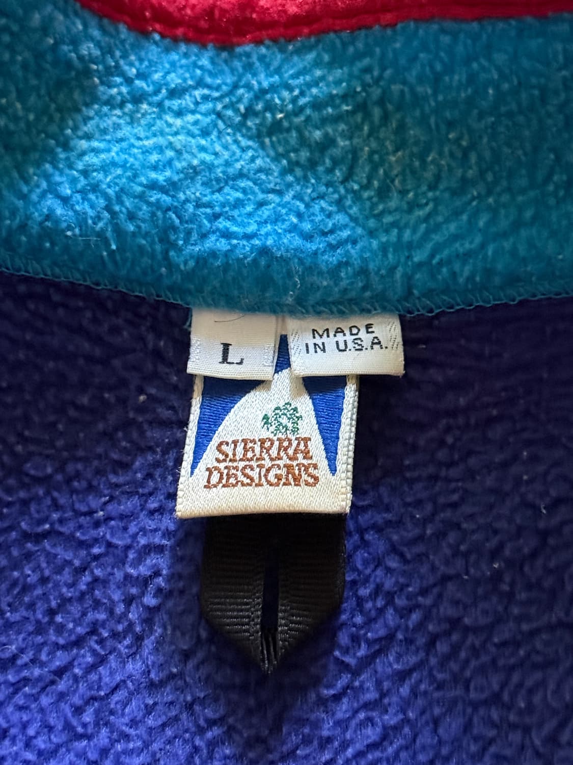 80s USA 시에라디자인 컬러블록 리버시블 플리스 베스트 상품이미지10