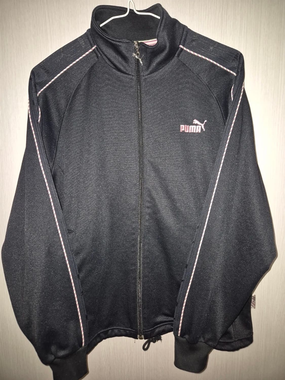 푸마 블랙 핑크 트랙 자켓 져지 L 상품이미지2