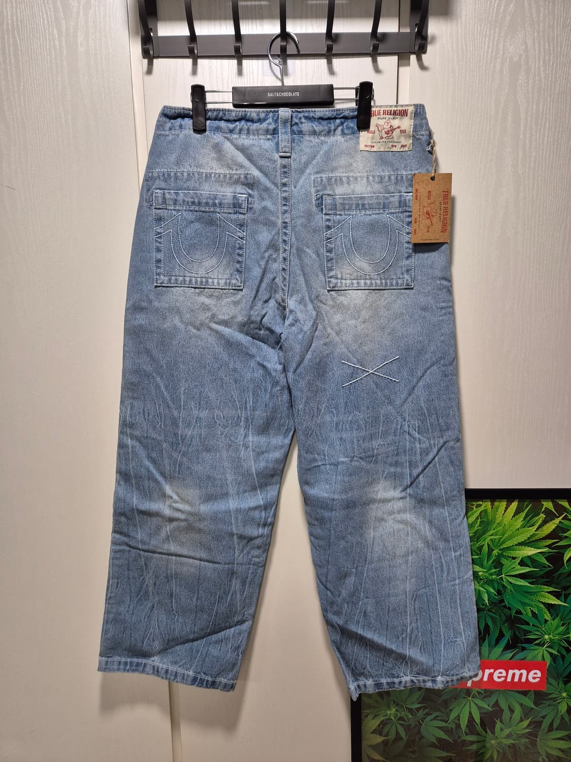 (타임세일)(새상품)트루릴리젼 워싱 연청 데님 팬츠L 상품이미지10
