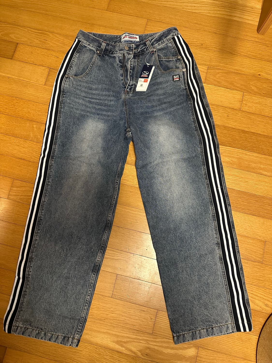 스포츠챔버 SC 트랙 데님 팬츠 블루 상품이미지1