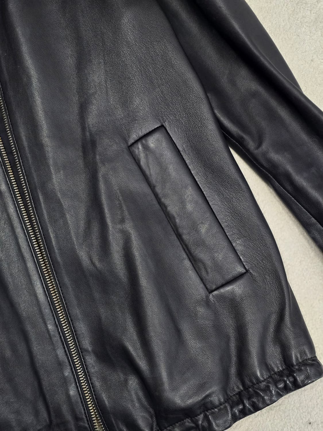 COS 블랙 우먼스 램스킨 봄버 레더 자켓 S사이즈 상품이미지5