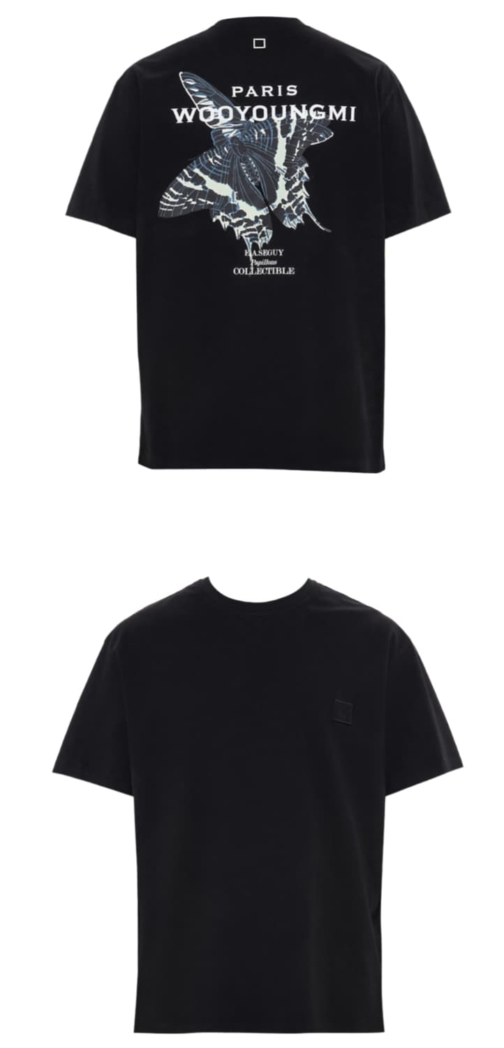 우영미 블랙 나비 백로고 티셔츠 48 상품이미지2