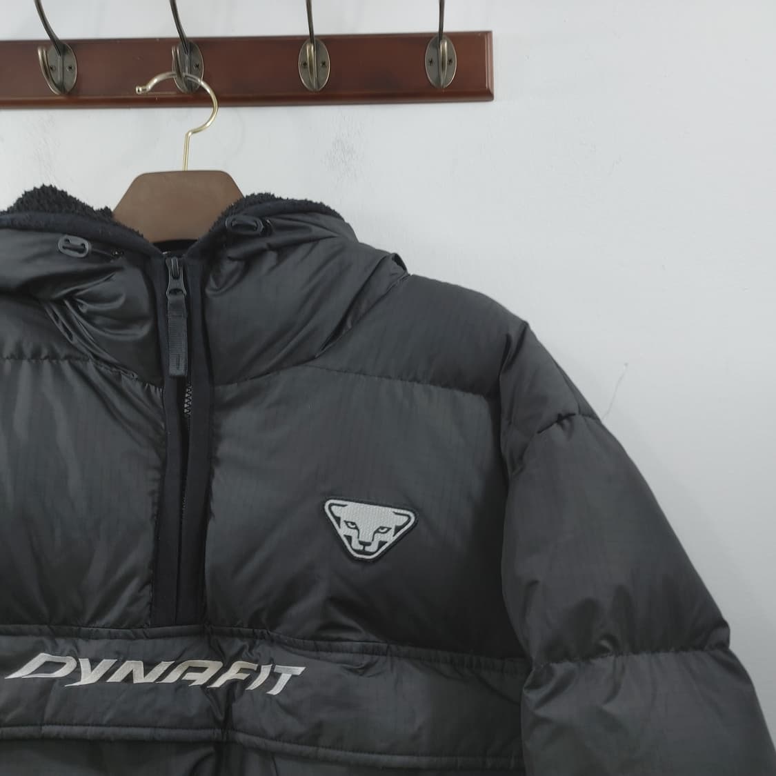 M 다이나핏 남성 블랙 반집업 후드 패딩 점퍼 상품이미지2