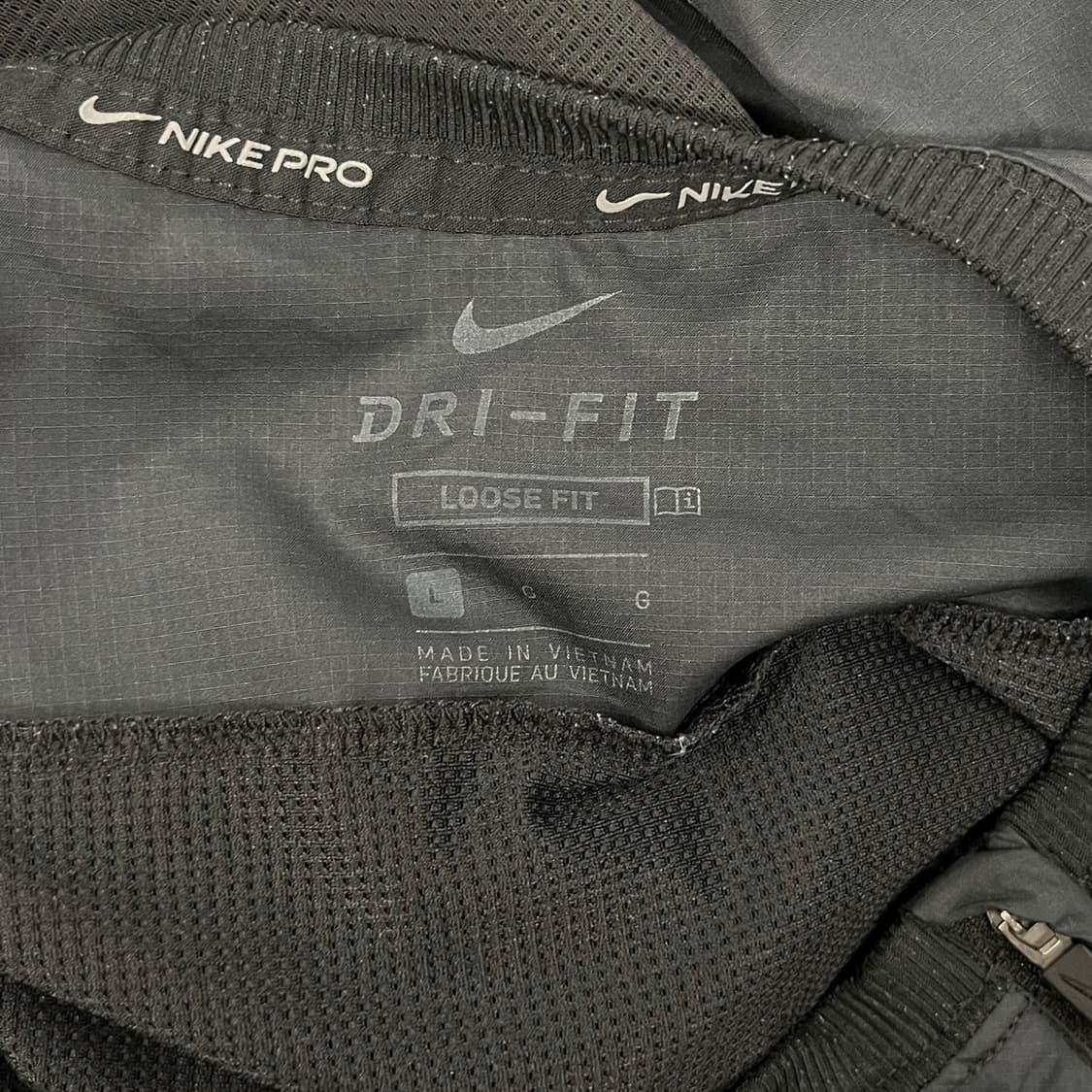 [정품/L] 나이키 프로 롱플리브 탑 블랙 b15 상품이미지6