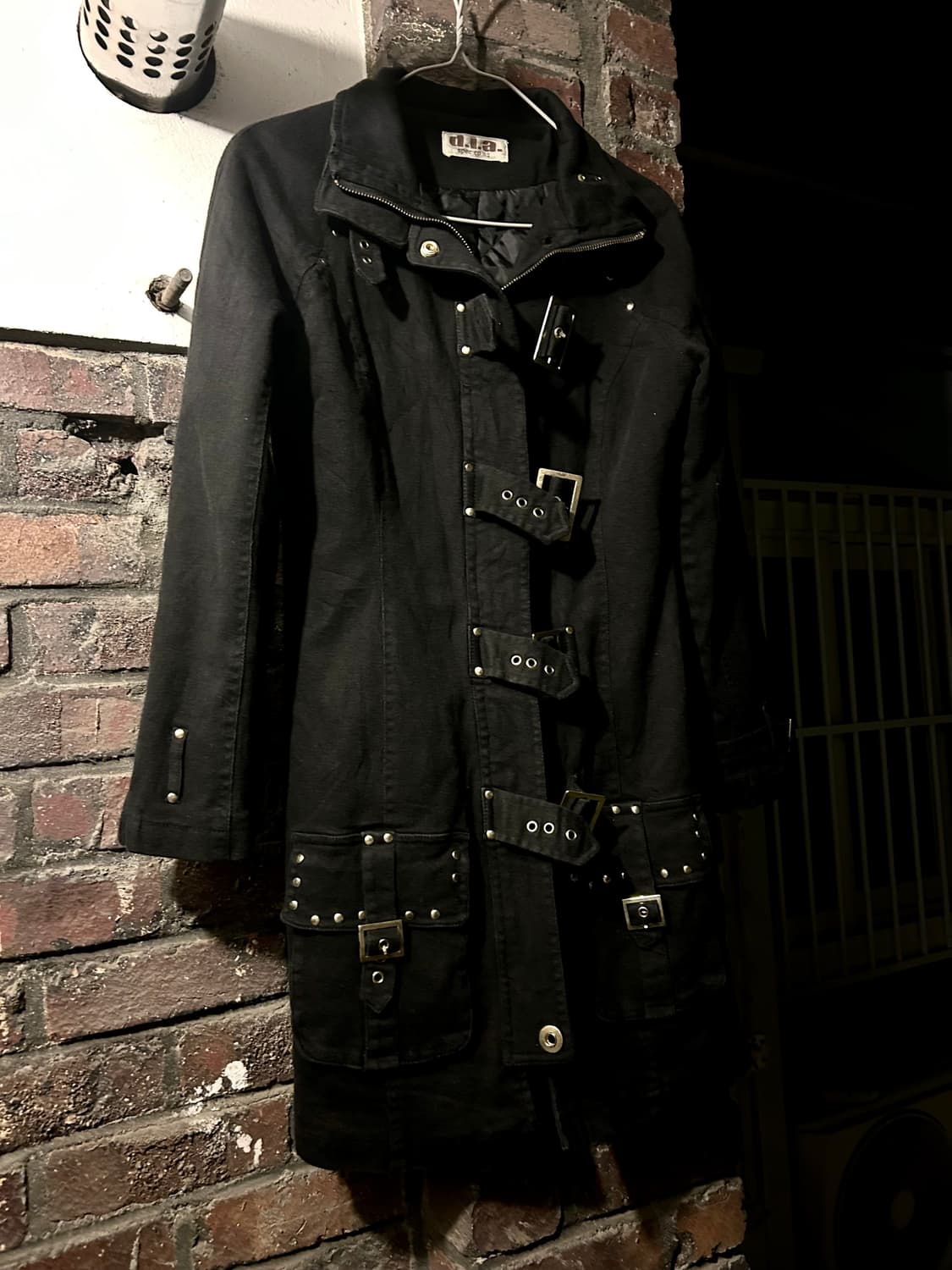 *rare design* 2000s d.i.a 본디지 블랙 코트자켓 상품이미지1