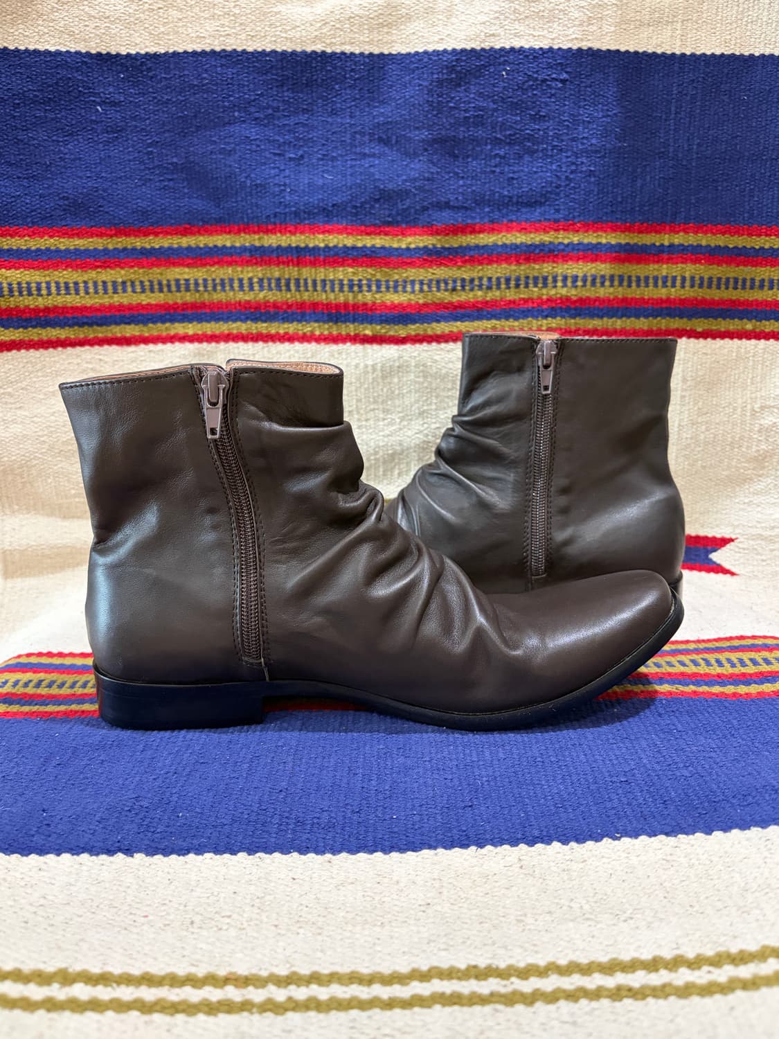 EDWARD 제팬 레더 드레이프 셔링 부츠 상품이미지2