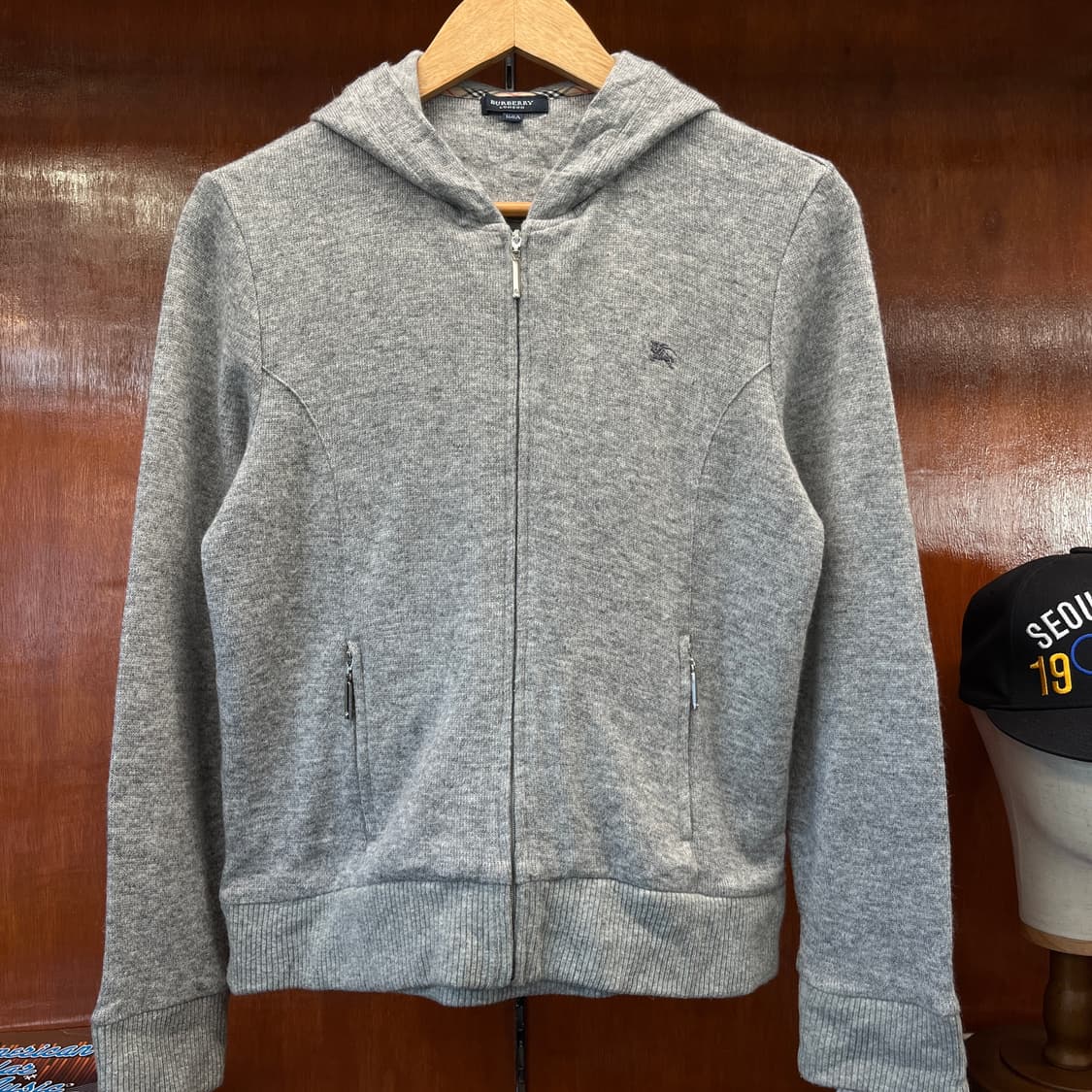 버버리 울 혼방 니트 후드집업  [ 44 ] 상품이미지1
