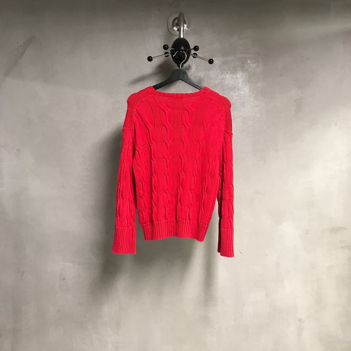 폴로 랄프로렌 케이블 니트 레드 S 상품이미지7