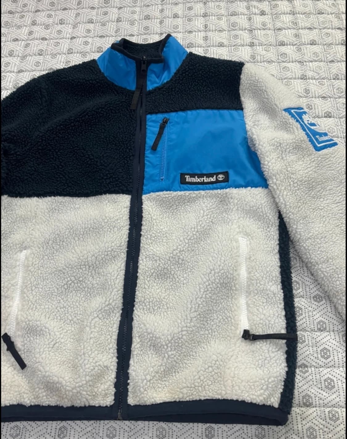 팀버랜드 컬러블럭 쉐르파 후리스 플리스 자켓 55 상품이미지3