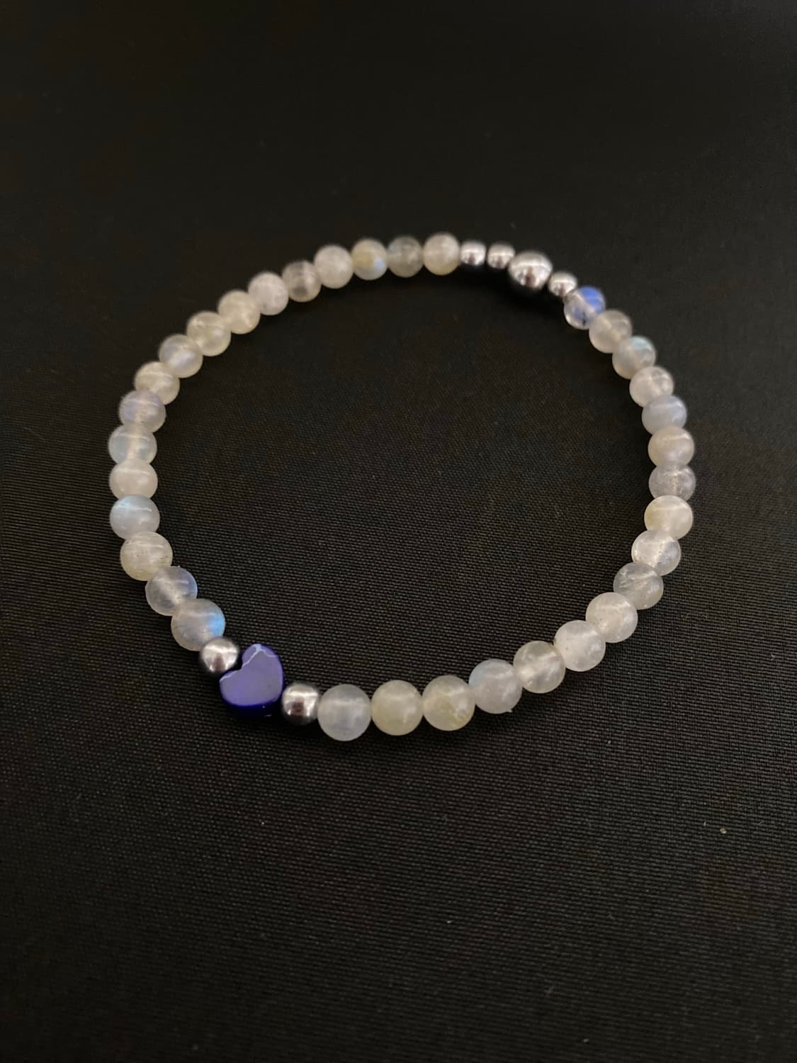 라브라도라이트 블루 하트 포인트 팔찌 상품이미지1