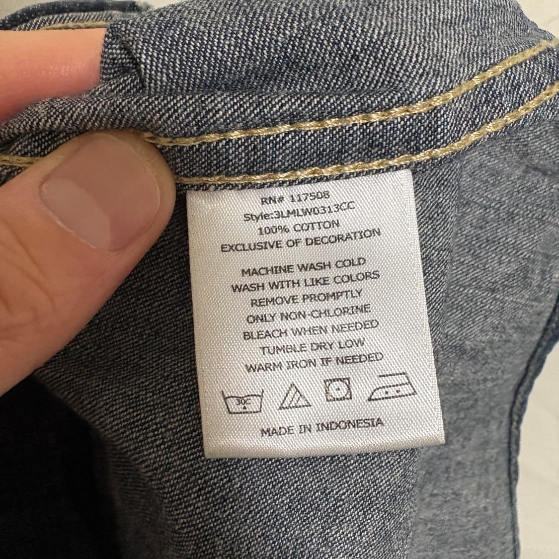 리바이스 웨스턴 데님 셔츠 / 진청, XL 상품이미지8