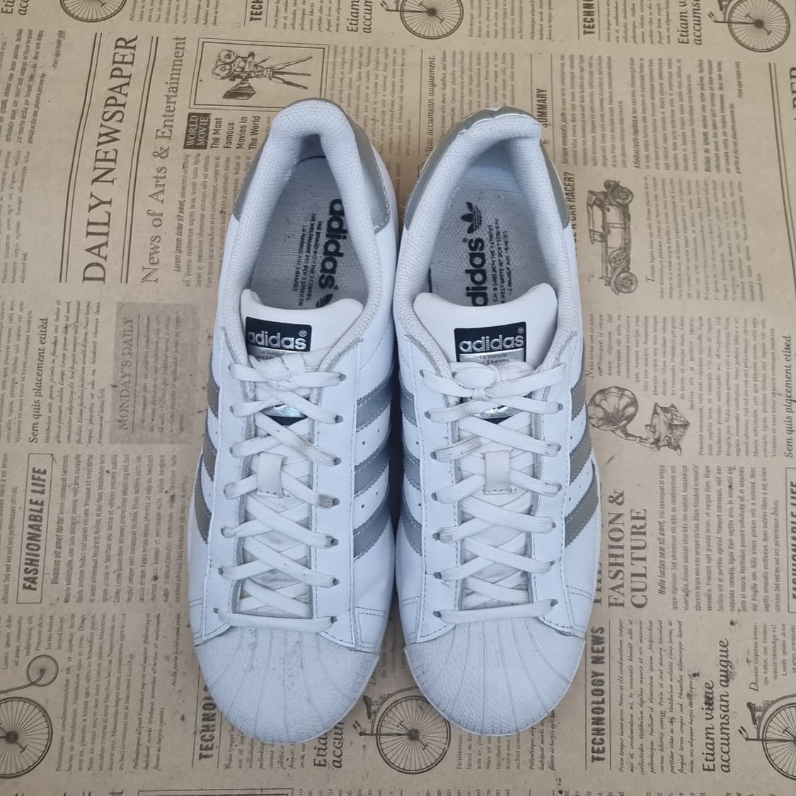 아디다스 슈퍼스타 화이트실버 스니커즈270 상품이미지2