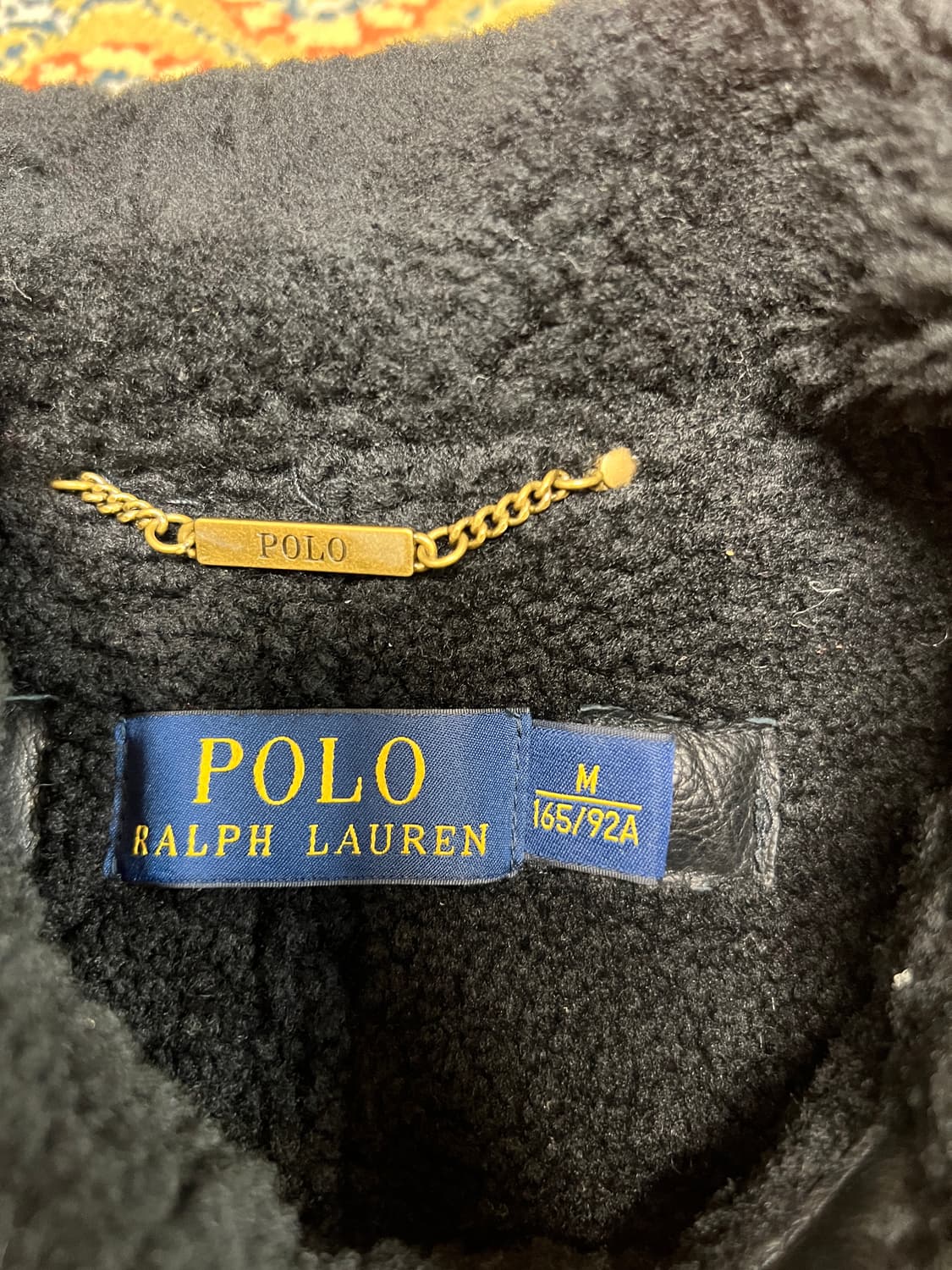 [M] 폴로 랄프로렌 B-3 리얼레더 베스트 블랙 상품이미지5