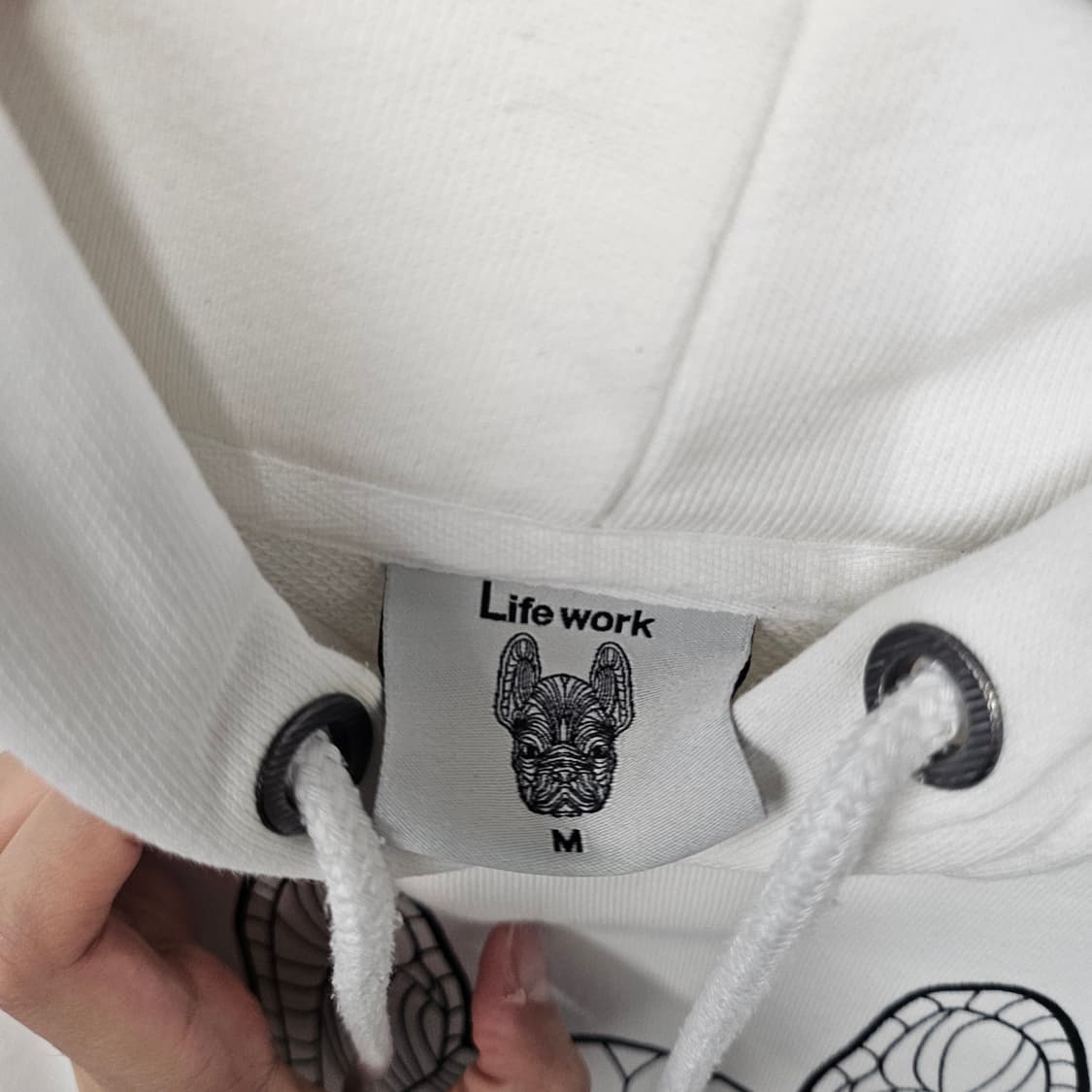 라이프워크 빅라독 후드티 화이트 상품이미지4