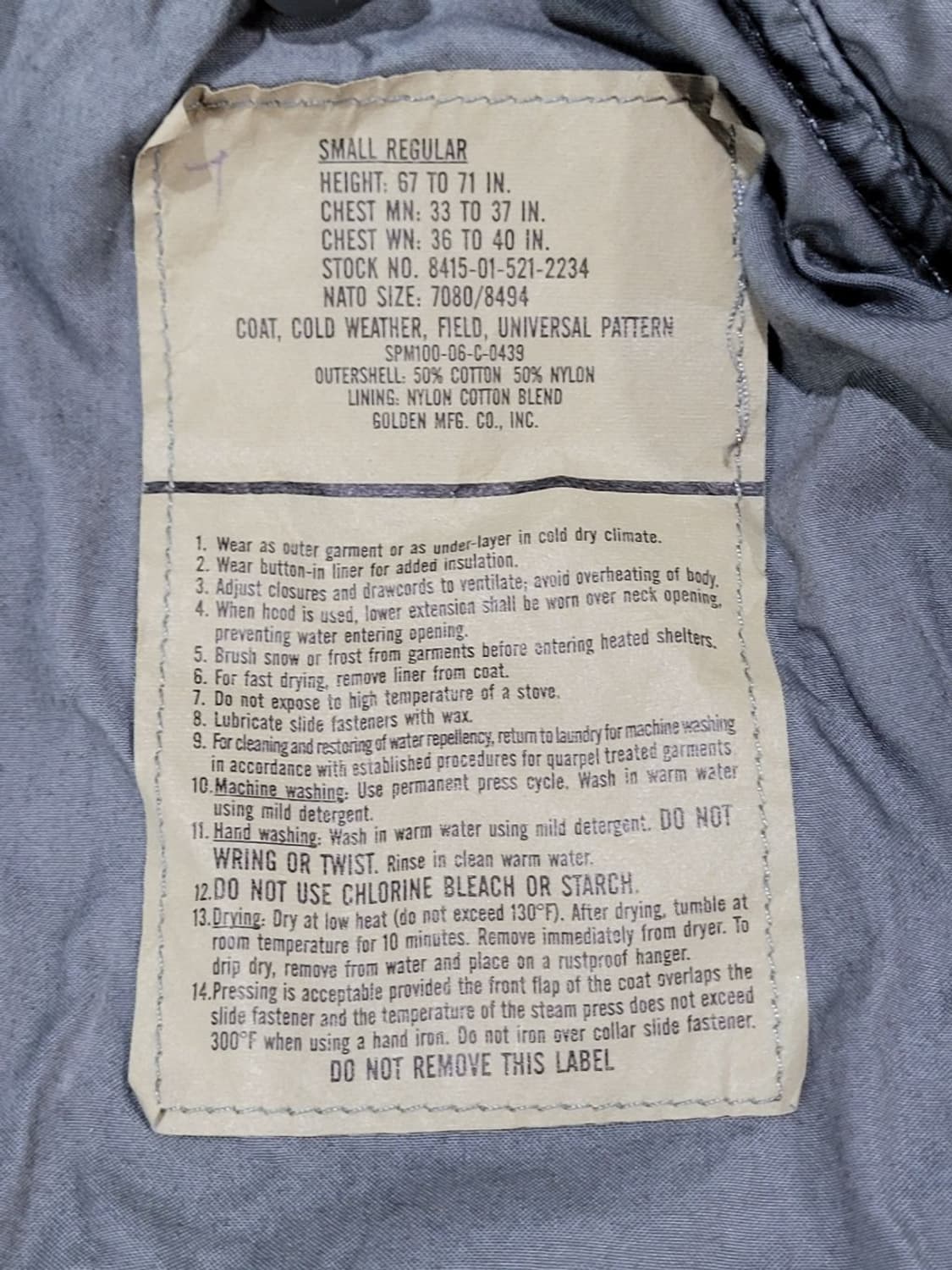 미 ACU M65 야상 상품이미지5