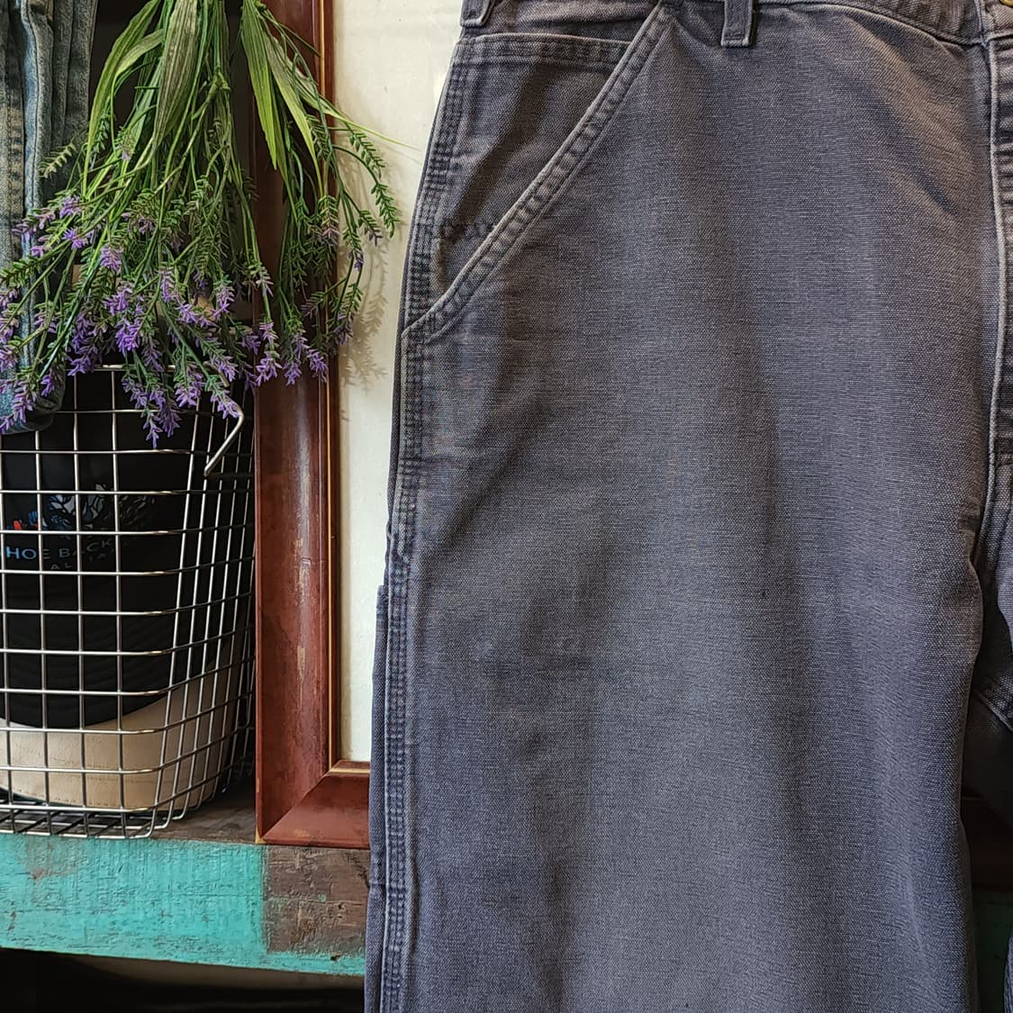 칼하트 싱글니 카펜터 워크팬츠 퍼플 36x32 상품이미지4