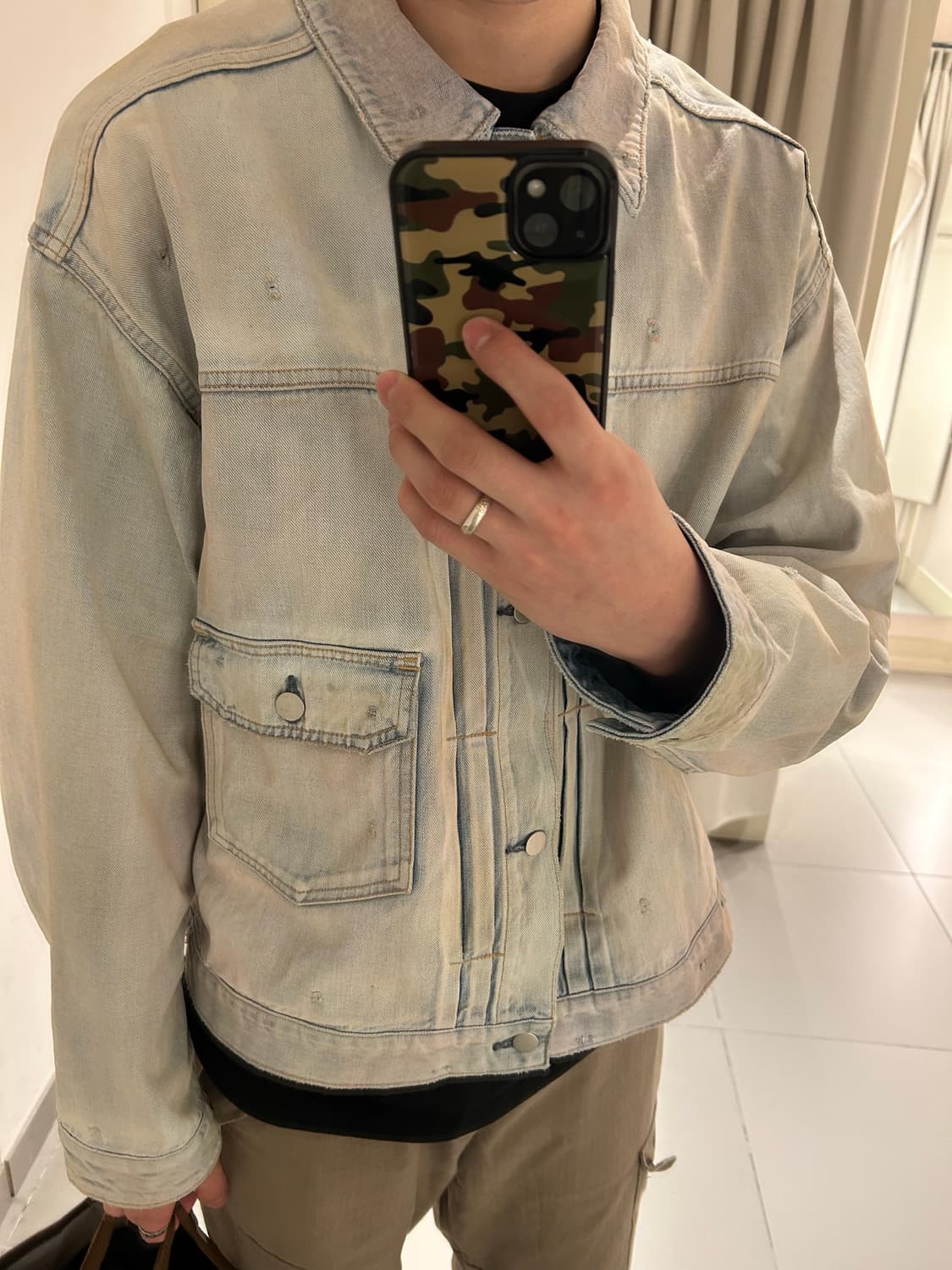 안셀름_LAYERING COLOR DENIM JACKET [INDIGO] 상품이미지3