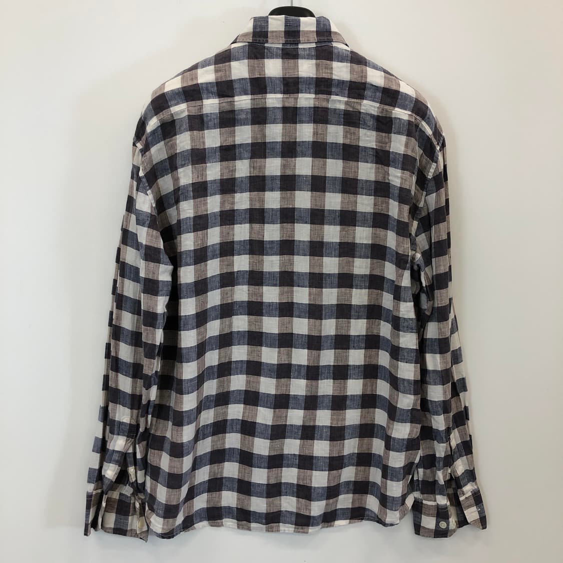 헤지스 린넨 100% 클래식 체크셔츠 105 상품이미지5