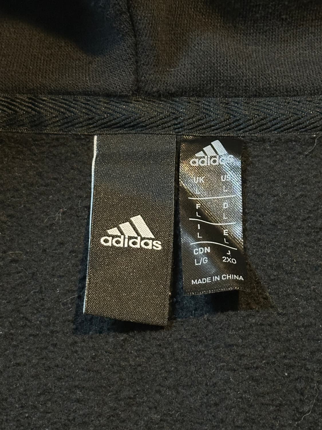 아디다스 ADIDAS 삼각로고 사이드라인 후드집업 블랙 상품이미지4