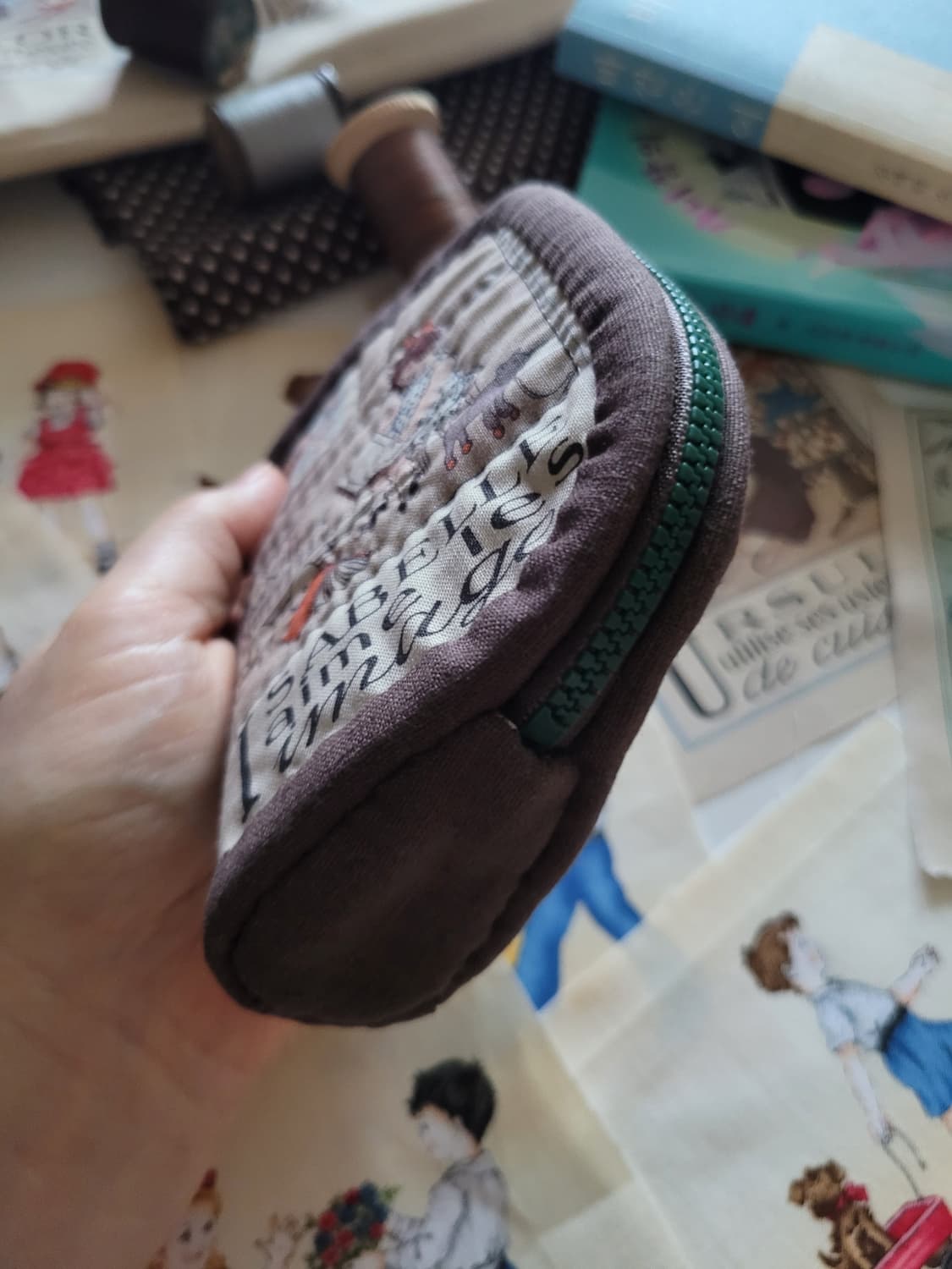 올드브라운퀼트지갑/핸드메이드/퀼트소품/퀼트파우치/파우치 상품이미지8