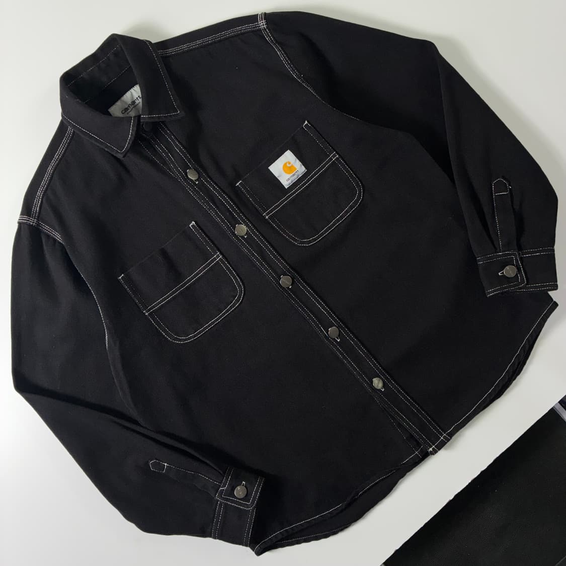 Carhartt  칼하트 WIP 초크 블랙 스티치 셔츠  상품이미지2