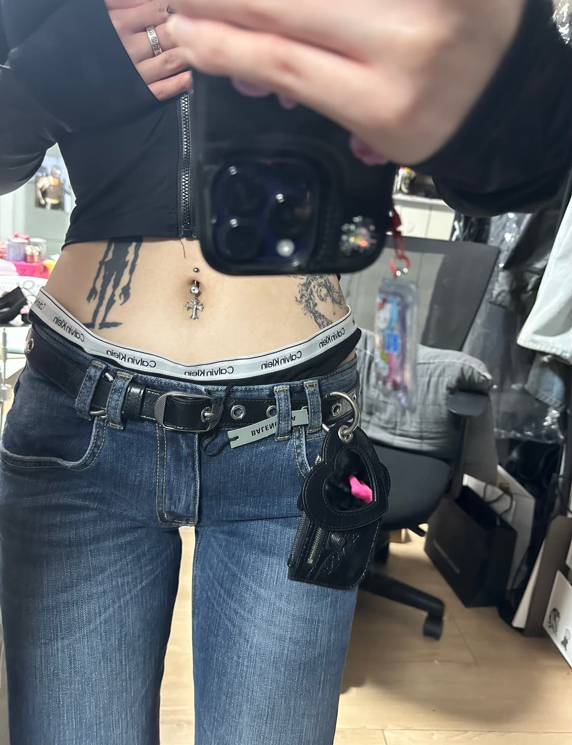 [80, 새상품] 발렌시아가 르카골 벨트 블랙 상품이미지4