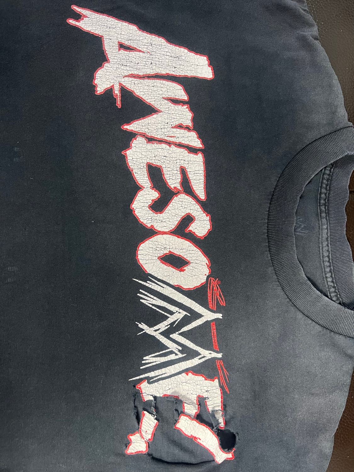 Usa WWE 어썸 티셔츠 블랙 데미지 L 상품이미지4