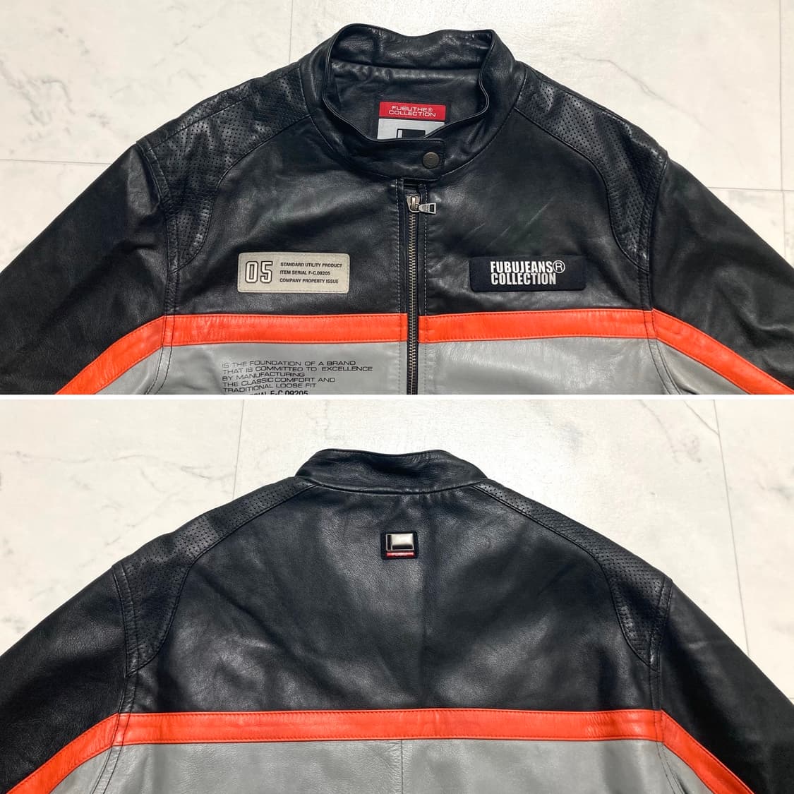 00s 푸부 양가죽 리얼레더 레이싱 자켓 100 L 상품이미지4