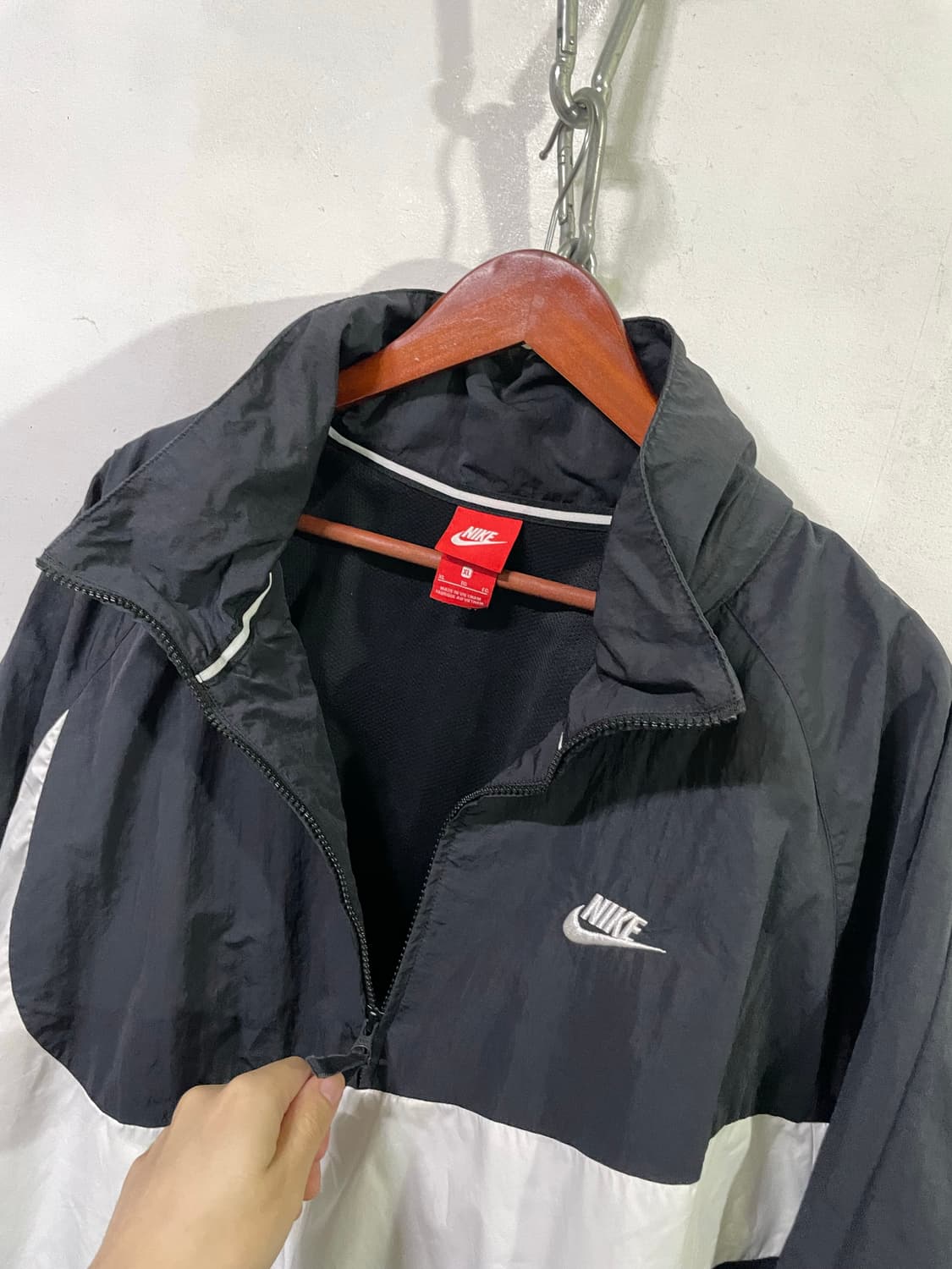 나이키 아노락 반집업 나이키 우븐 나일론 바람막이 110-120 상품이미지5