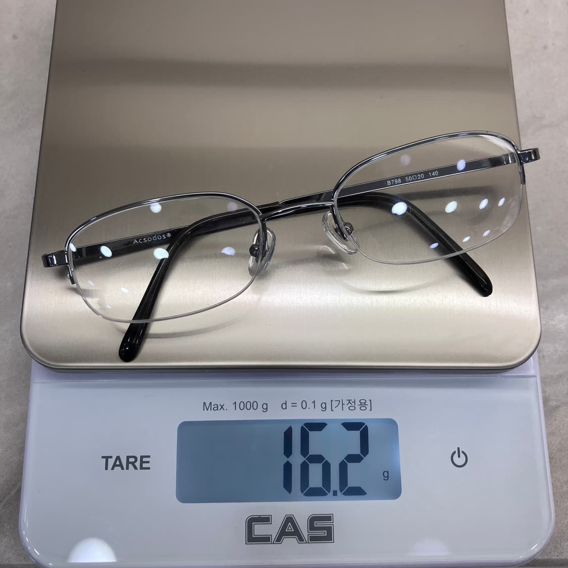 C78 ACSODOS 실버 소프트 스퀘어 반무테 메탈 안경 상품이미지8