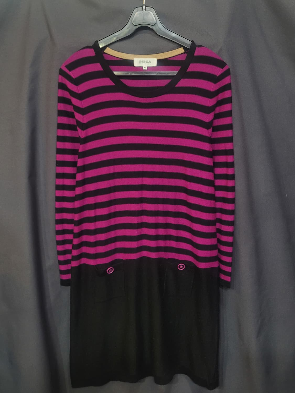 SONIA RYKIEL 소니아리키엘 스트라이프 울 실크혼방 니트 원피스 상품이미지1