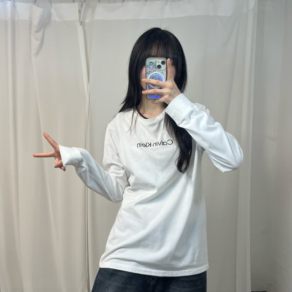 Calvin Klein white long sleeve 상품이미지2