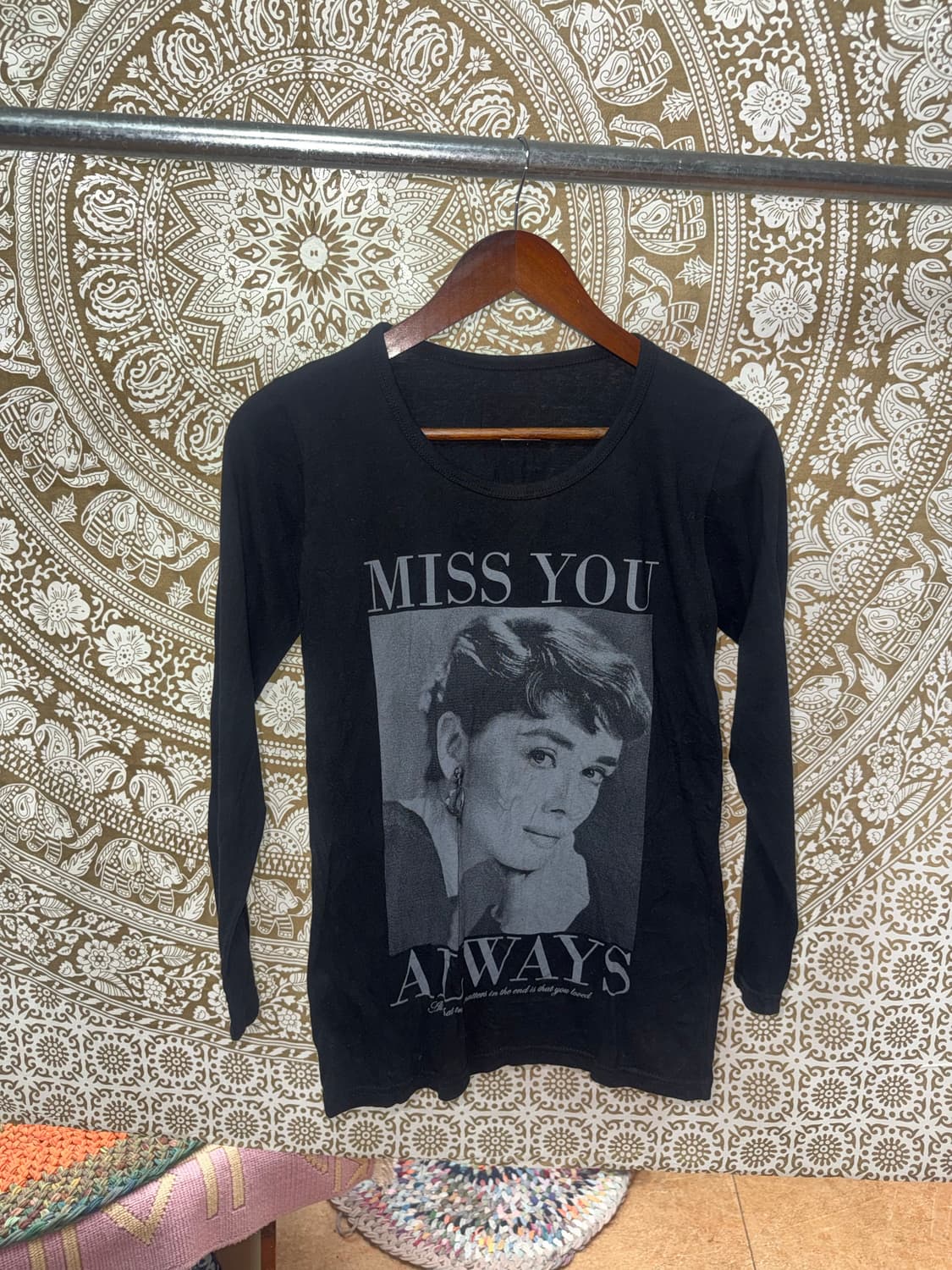 Miss you 여성 빈티지 프린팅 롱슬리브  상품이미지3