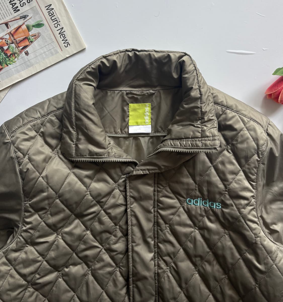 adidas 아디다스 올리브 퀄팅 점퍼 상품이미지3