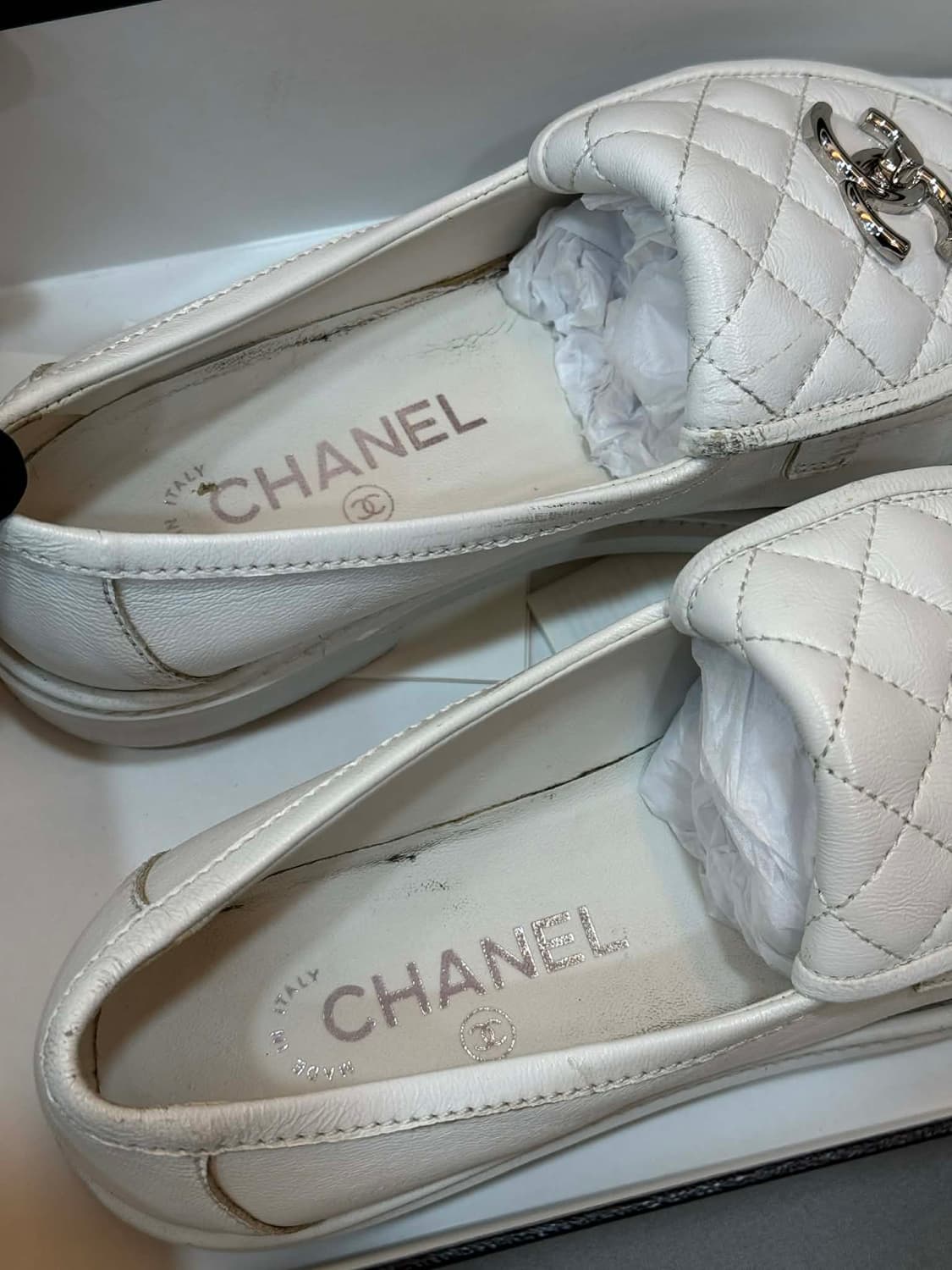 샤넬 CC 퀄팅 턴락 로퍼 37사이즈  상품이미지5