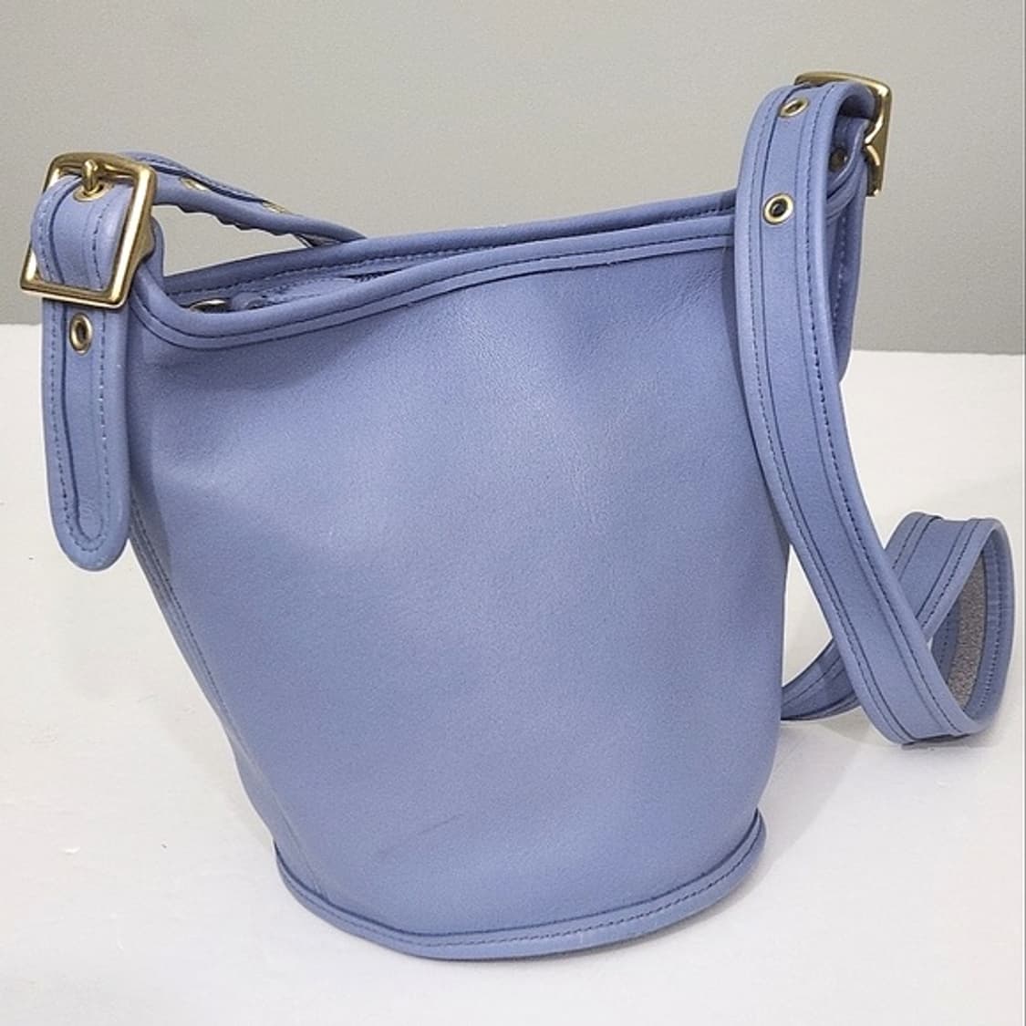 올드코치 9019 트윙클 블루 풀그레인 레더 더플백 상품이미지8