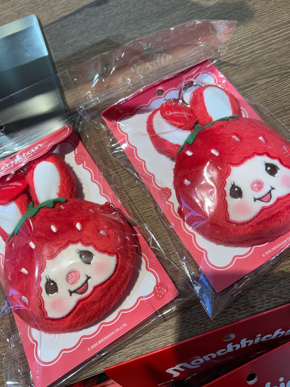 몬치치 치무탄 한정 딸기 캐릭터 파우치 키링 상품이미지1