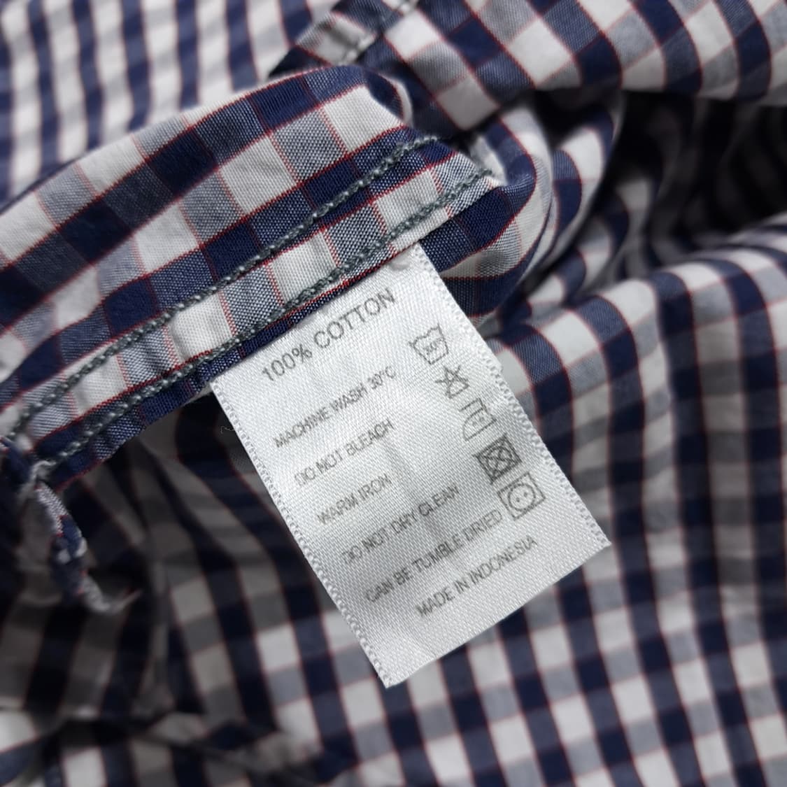 CL573 L 바버 클래식 깅엄체크 네이비 셔츠 남방 상품이미지5