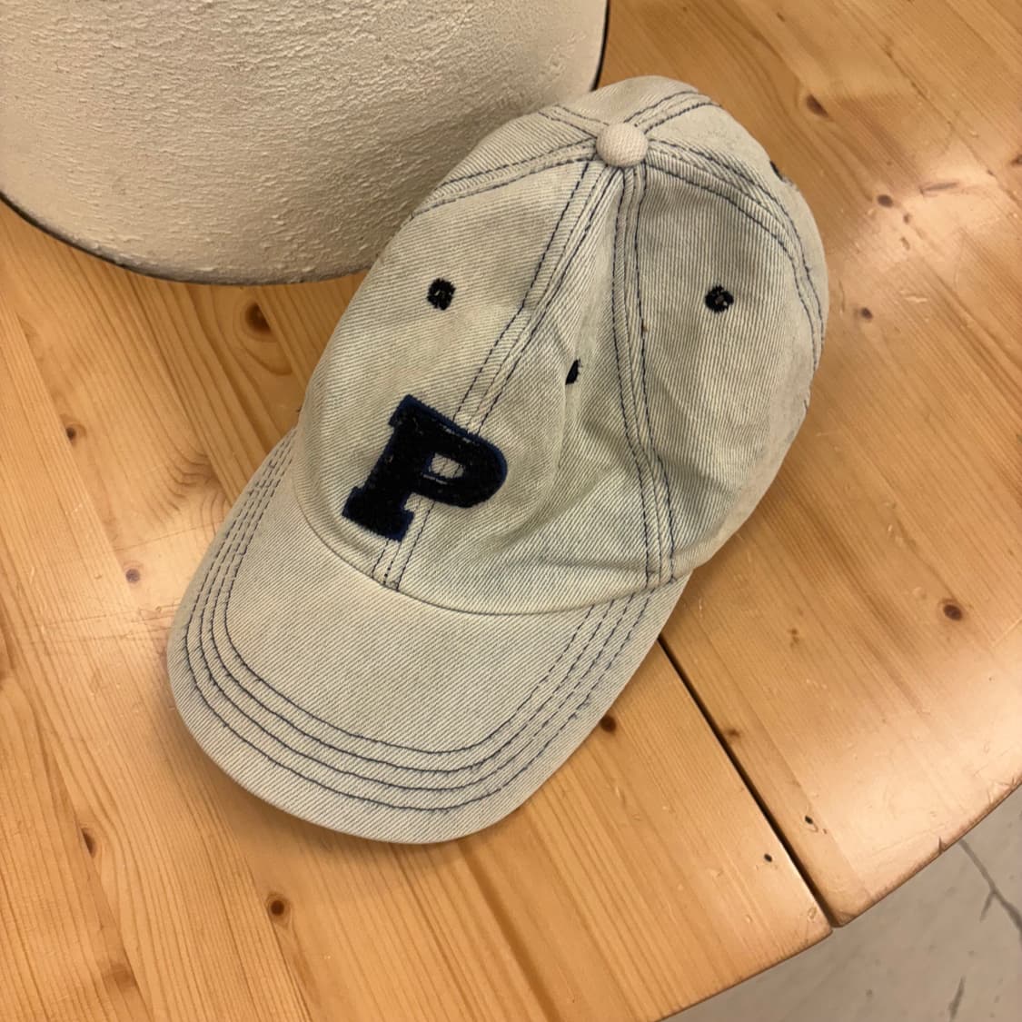 폴로 스포츠 P로고 워싱 데님 볼캡 상품이미지1