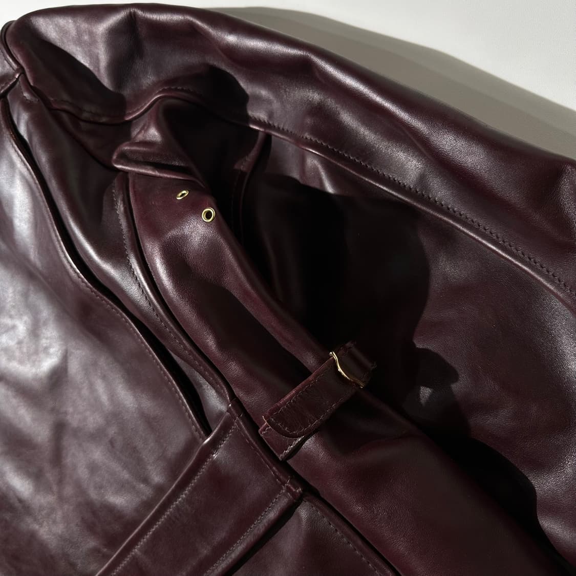 에어로 레더 홀스하이드 하프 벨티드 디럭스 싱글 자켓 상품이미지7