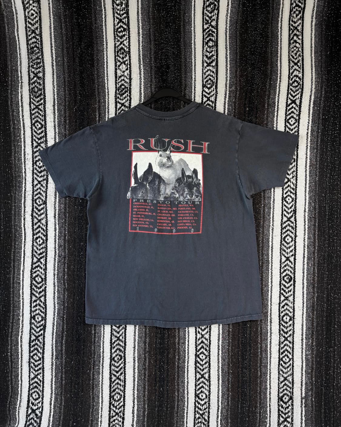 1990 RUSH PRESTO TOUR 반팔 티셔츠 상품이미지2