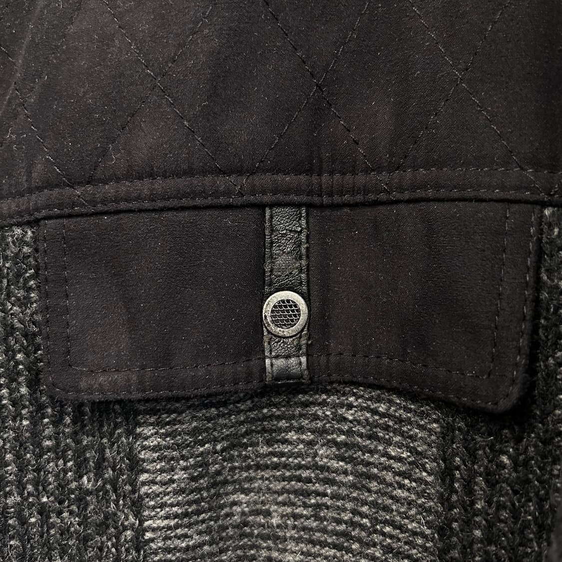 크로커다일 스퀘어패턴 니트 스웨이드자켓 상품이미지5