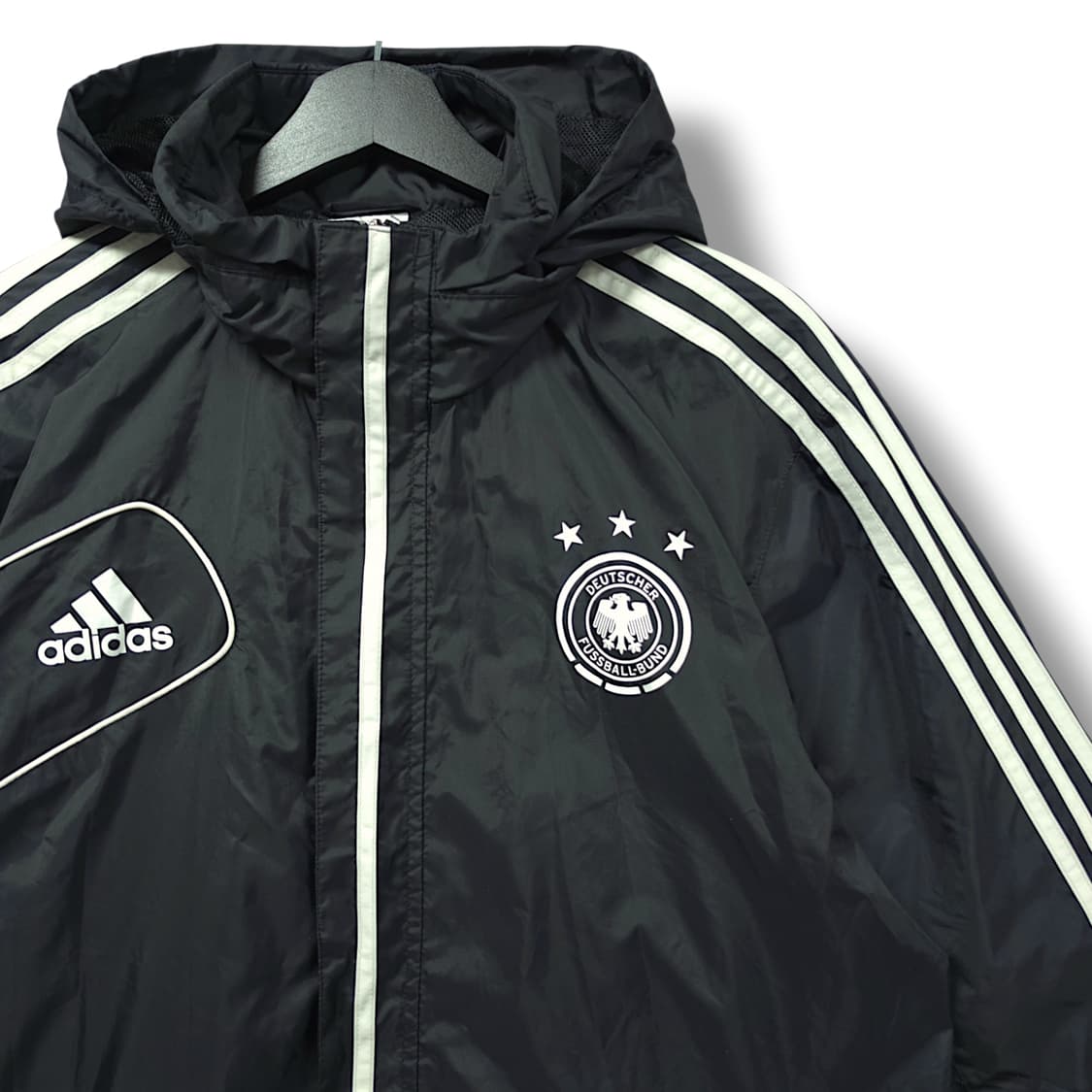 [105] 아디다스 블랙&화이트 12-13 독일 국대 후드 레인 자켓 상품이미지3