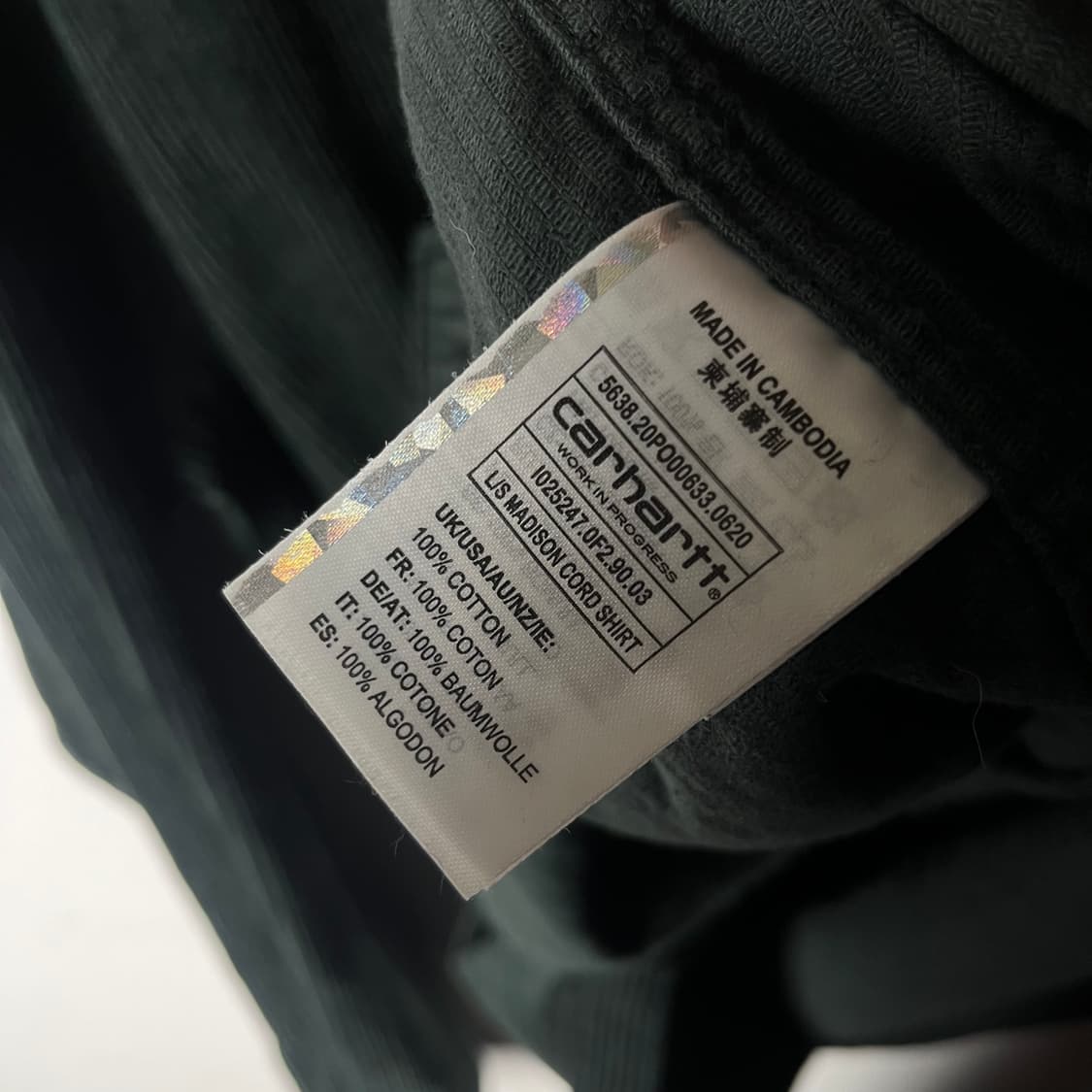 [Carhartt] 칼하트 매디슨 코듀로이 셔츠 상품이미지6