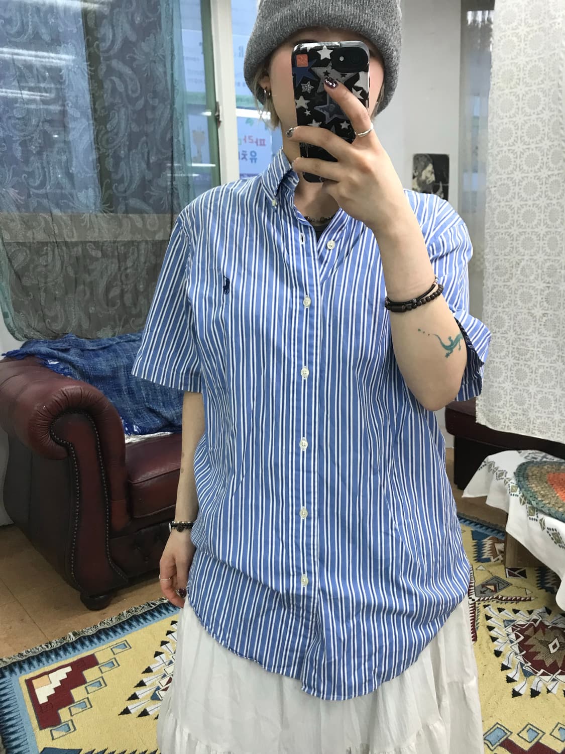 폴로 랄프로렌 스트라이프 반팔 셔츠 (Z1032) 상품이미지1